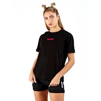 Polo Kinetix Printed Logo Tee Negro Mujer